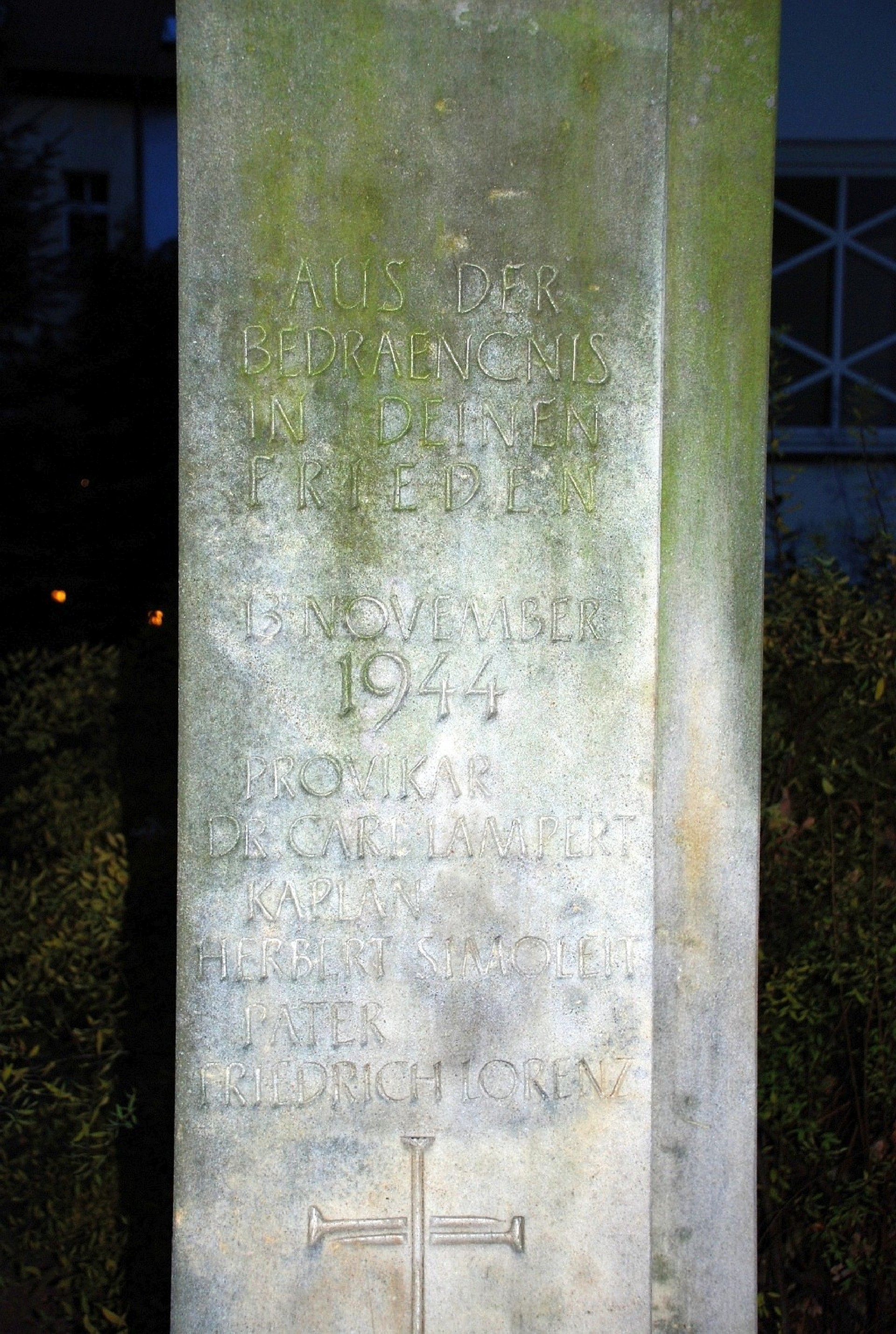 Mahnmal im Gütchenpark in Halle an der Saale / Katholische Kirche Vorarlberg / Hans Rapp